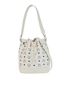 Dessau Bucket Bag, Leather, White/Blk, MIK, DB/P/S, 2*